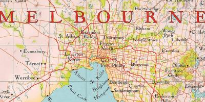 Melbourne bản đồ thế giới