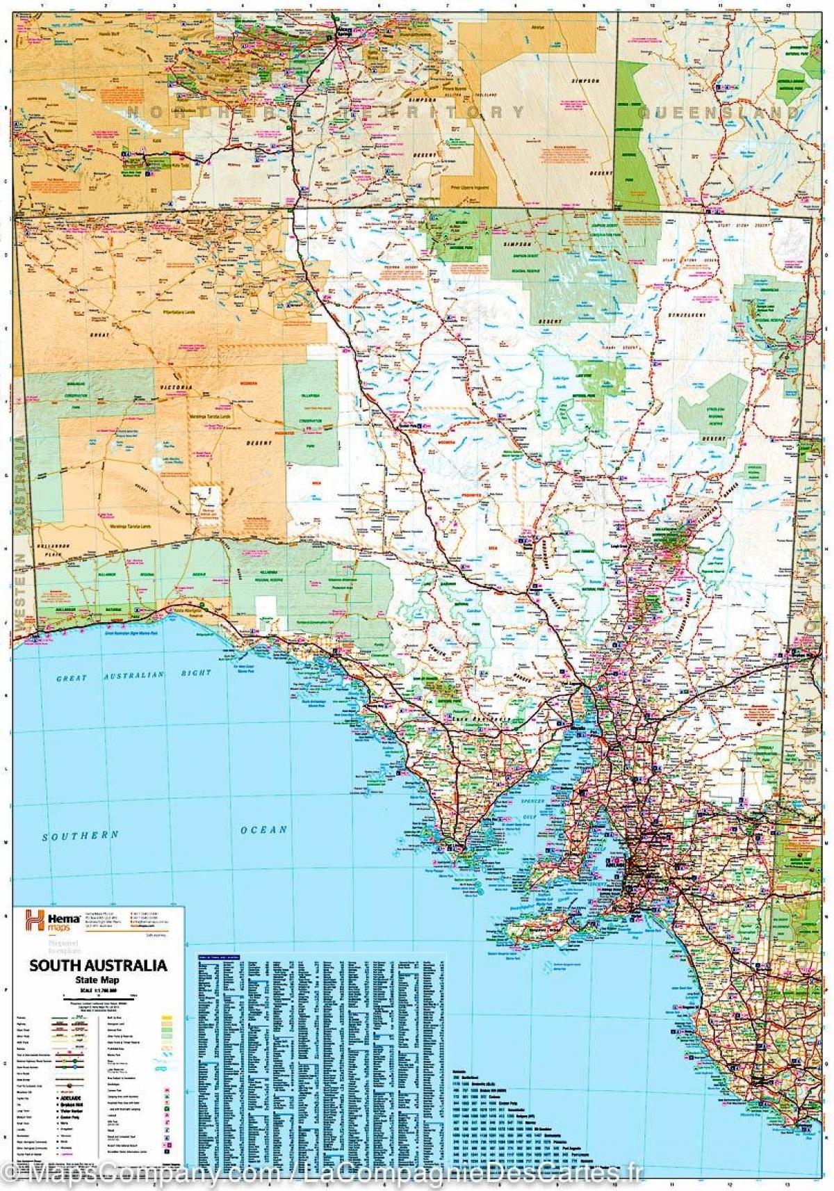 bản đồ của nam Úc