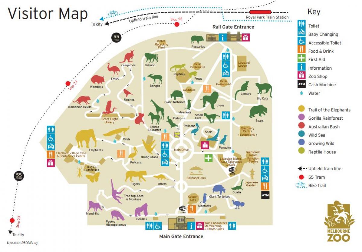 bản đồ của Melbourne thú