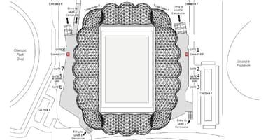 Aami park Melbourne bản đồ