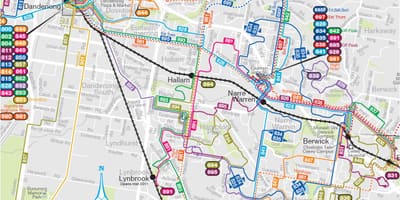 Melbourne tuyến xe buýt bản đồ
