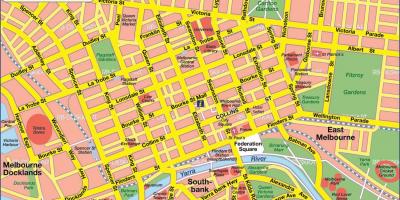 Bản đồ của cbd Melbourne