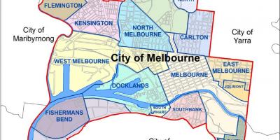 Bản đồ của Melbourne và khu vực xung quanh