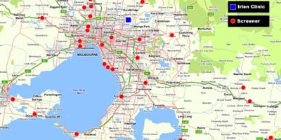 Bản đồ của lớn hơn Melbourne