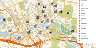 Melbourne bản đồ du lịch