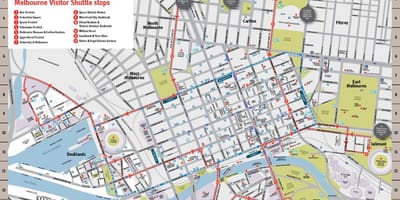 Melbourne điểm tham quan thành phố bản đồ