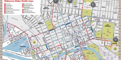 Melbourne điểm tham quan thành phố bản đồ