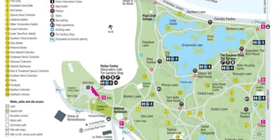 Vườn thực vật Melbourne bản đồ