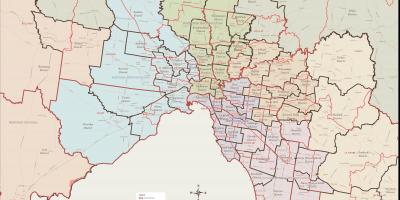 Bản đồ của Melbourne ngoại ô phía đông