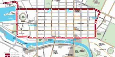 Melbourne vòng thành phố tàu bản đồ
